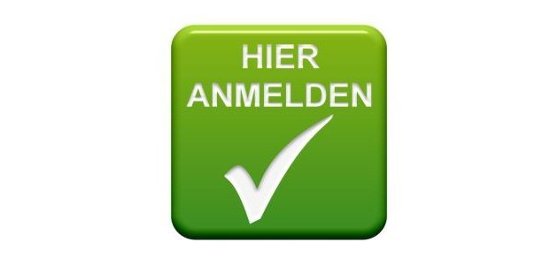 Grüner Button: Haken - Hier anmelden