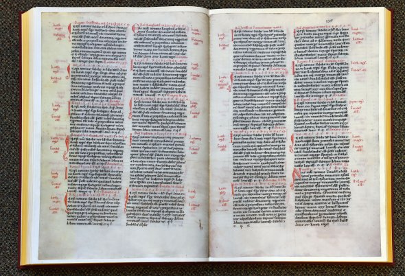 Abbildung des Lorscher Codex in dem Mutterstadt erstmals schriftlich erwähnt wurde