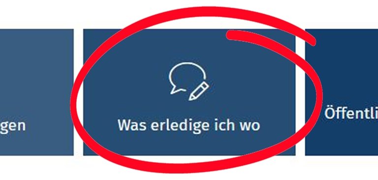 Hinweis Was erledige ich wo