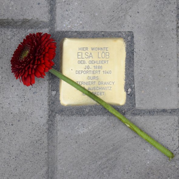 Stein in der Speyerer Straße Stolperstein in der Speyerer Straße
