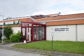 Kegel-Verein Mutterstadt BAnsicht auf den Eingangsbereich der vereinseigenen Halle des Kegel-Vereins Mutterstadt