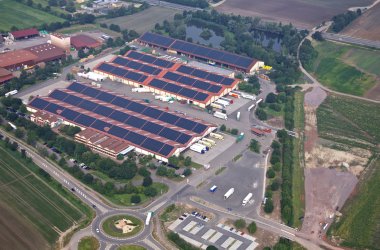 Luftbild vom Pfalzmarkt-Gelände Stand 2020