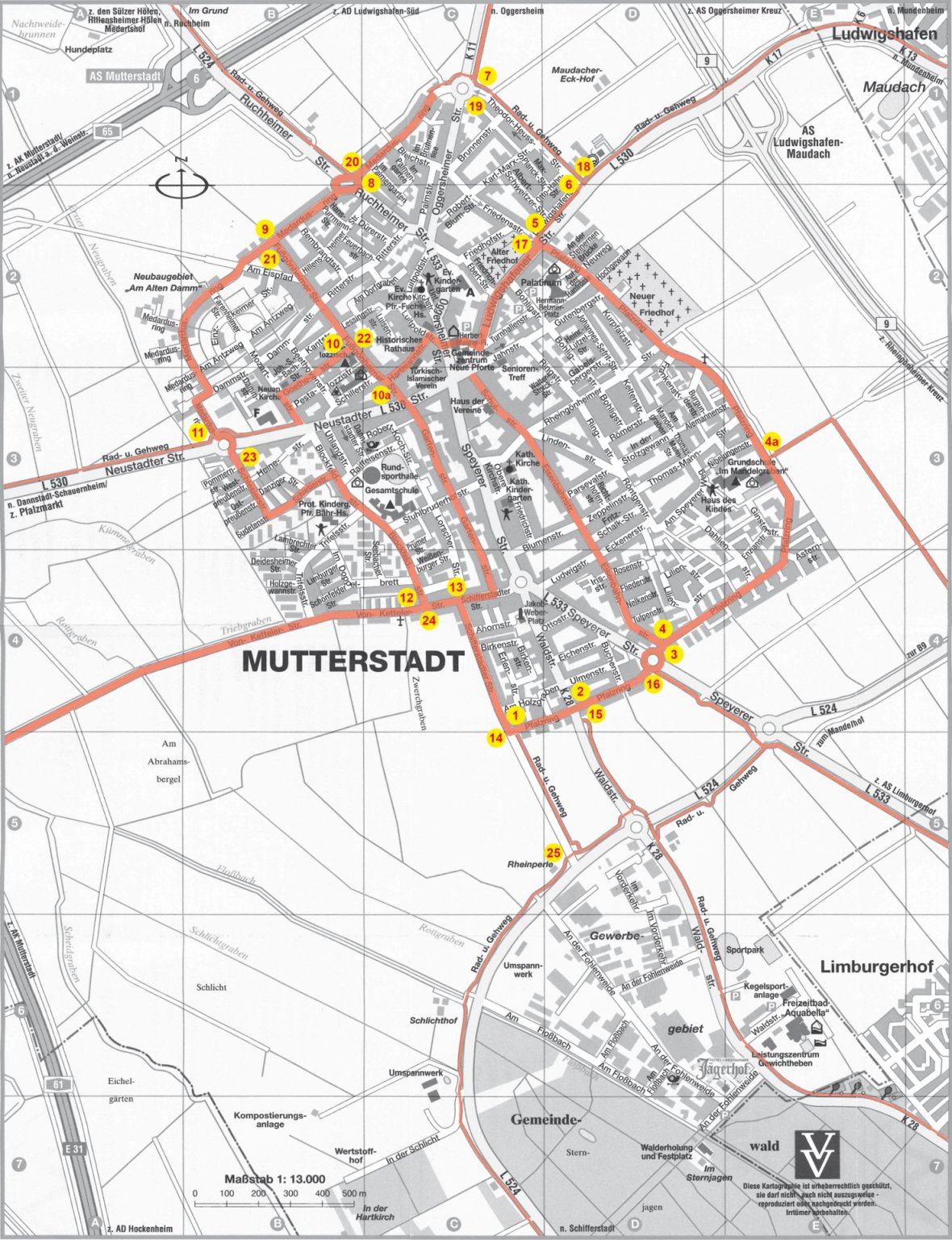 Übersichtsplan Radwegenetz Übersichtsplan Radwegenetz